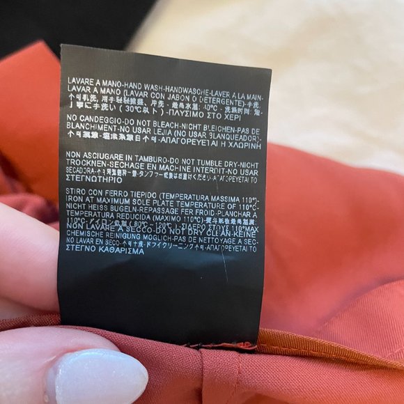 Balenciaga Straight Leg Dress Pants Sz 2 Rusted Orange Mid-Rise Trousers - Picture 5 of 10